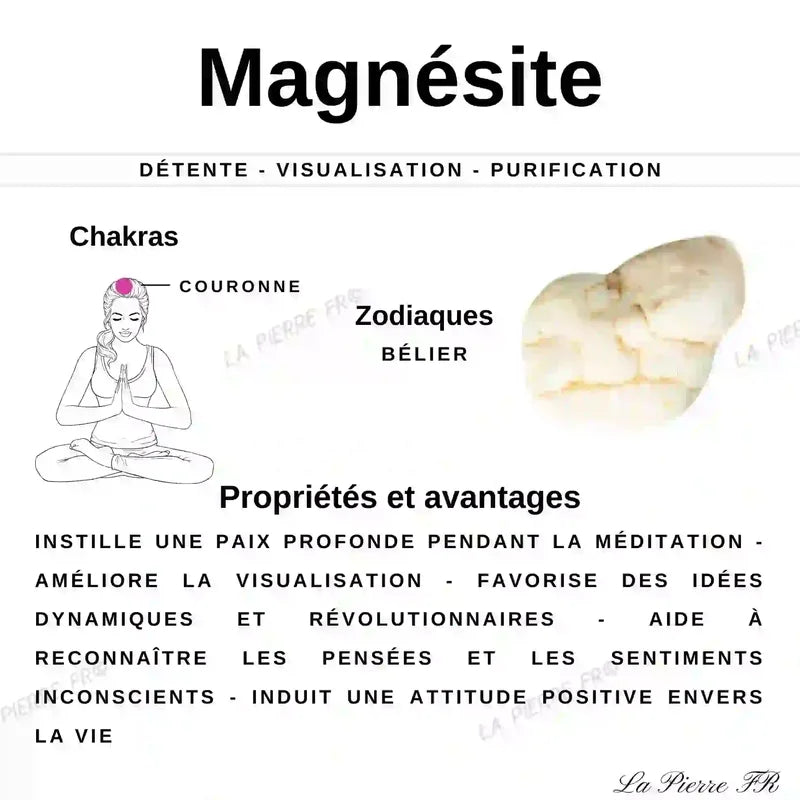 Perles Magnésite en pierre naturelle - Qualité AAA
