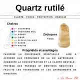 Pendentif pierre Quartz Rutile (roulé & percé)