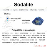 Pendentif pierre Sodalite (roulée & percée)